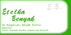 etelka benyak business card