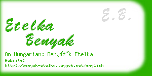 etelka benyak business card